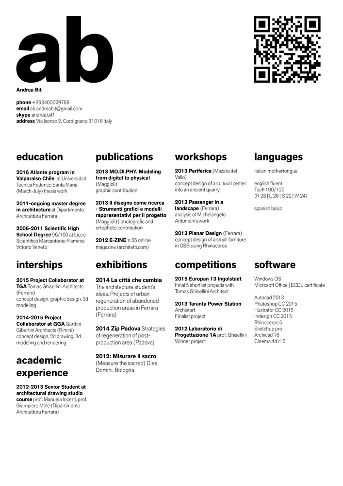 Architect CV Example